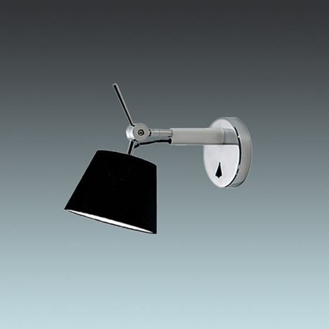 Zyta XS ALU nástěnná lampa s vypínačem 1x E27 60W bez zdroje IP20, hliník/černá 3