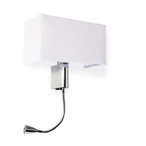 Amadeo tělo nástěnného svítidla LED 3W 255lm 3000k + 1x E27 15W bez zdroje IP20, chromové 3