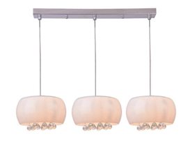 Quince 3 line závěsné svítidlo 3x G9 40W bez zdroje 84cm IP20, chrom/opál