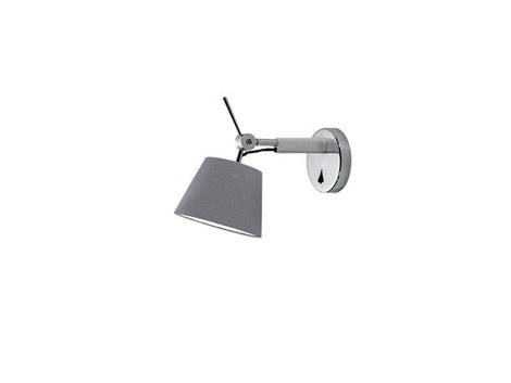 Zyta XS ALU nástěnná lampa s vypínačem 1x E27 60W bez zdroje IP20, hliník/šedá 1