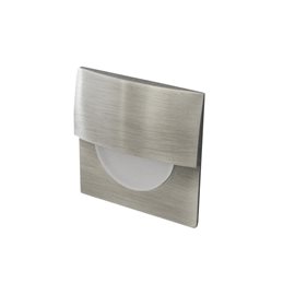 Sane FI schodišťové zápustné svítidlo LED 1W 85lm 3000K 5cm hranaté IP20, niklové