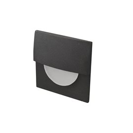 Sane FI schodišťové zápustné svítidlo LED 2W 170lm 3000K 7cm hranaté IP20, černé
