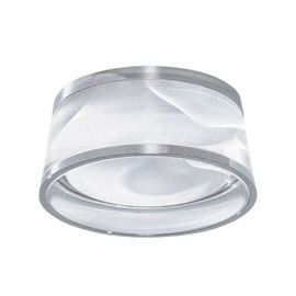 Una koupelnové stropní svítidlo LED 7W 590lm 3000K 8,8cm kulaté IP44, chrom/čirá