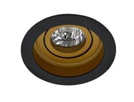 Ibiza podhledové svítidlo 1x GU10 50W bez zdroje 10,5cm kulaté IP20, černá/zlatá