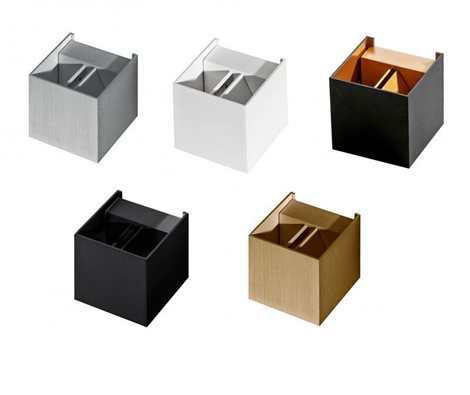 Leticia nástěnné svítidlo 1x G9 40W bez zdroje 9,9cm hranaté IP20, černá/zlatá 3