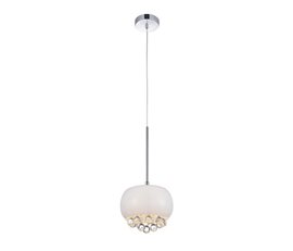 Quince 1 závěsné svítidlo 1x G9 40W bez zdroje 22cm IP20, chrom/opál/křišťál