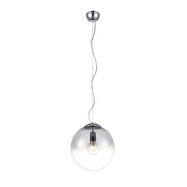 Iris závěsné svítidlo 1x E27 40W bez zdroje 40cm kulaté IP20, čiré/chromové sklo