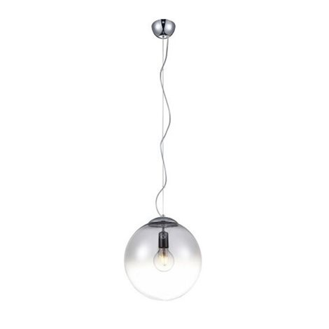 Iris závěsné svítidlo 1x E27 40W bez zdroje 40cm kulaté IP20, čiré/chromové sklo 1