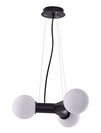 Pope závěsné svítidlo 3x E27 40W bez zdroje 38cm IP20, černé