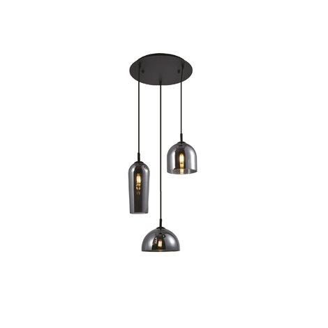 Blanca 3 závěsné svítidlo 3x E14 40W bez zdroje 45cm IP20, kouřové