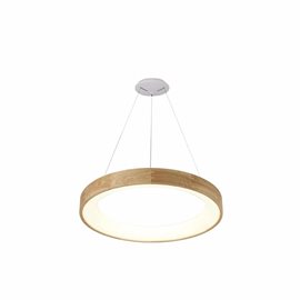 Silvam závěsné svítidlo LED 30W 2550lm 3000K 47cm kulaté IP20, světlé dřevo