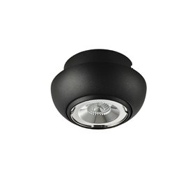 Nemo stropní zápustné svítidlo 1x GU10 50W bez zdroje 8,5cm kulaté IP20, černé