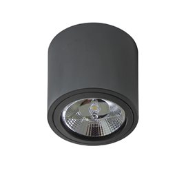 Alix 230V přisazené bodové svítidlo 1x GU10 50W bez zdroje 13,5cm kulaté IP20, černé