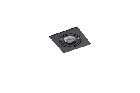 EDITTA podhledové svítidlo 1x GU10 50W bez zdroje 10cm hranaté IP20, černé