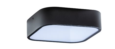 LUCIE koupelnové přisazené svítidlo 2x E27 20W bez zdroje 22cm hranaté IP44, černé 4