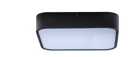 LUCIE koupelnové přisazené svítidlo 3x E27 20W bez zdroje 30cm hranaté IP44, černé 4