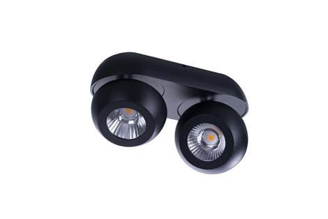 OJOS 2 přisazené bodové svítidlo LED 18W 1400lm 3000K IP20, černé 4