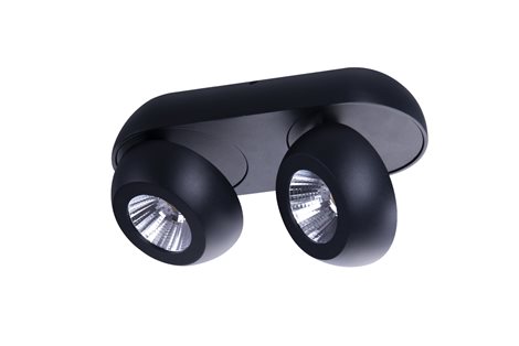 OJOS 2 přisazené bodové svítidlo LED 18W 1400lm 3000K IP20, černé 5