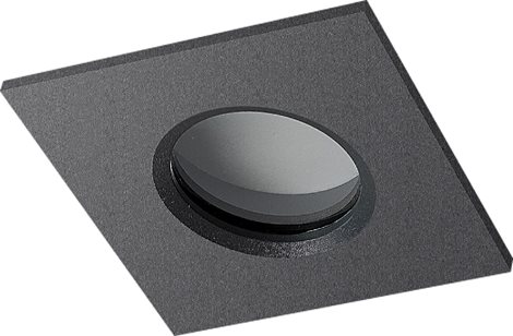 IKA  venkovní podhledové svítidlo 1x GU10 50W bez zdroje 8,4cm hranaté IP65, tmavě šedé