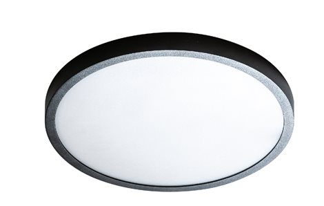 MALTA přisazené svítidlo LED 24W 1750lm 3000K 30cm kulaté IP20, černé 3