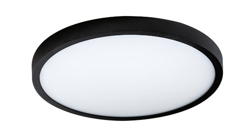 MALTA přisazené svítidlo LED 24W 2100lm 4000K 30cm kulaté IP20, černé 4