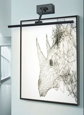 DAVINCI nástěnné svítidlo LED 8W 530lm 3000K 48cm IP20, matně černá 3