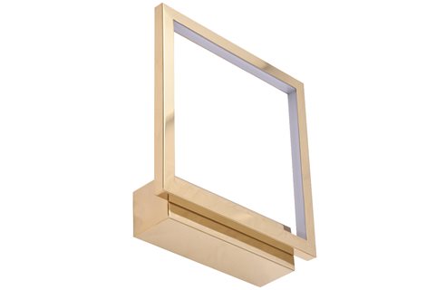 OPERA nástěnné svítidlo LED 18W 1020lm 3000K 25,5cm hranaté IP20, zlaté 1