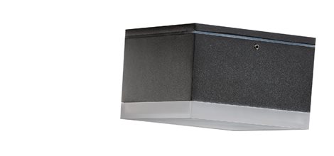 APULIA venkovní přisazené svítidlo LED 10W 800lm 3000K 10,8cm hranaté IP54, tmavě šedé 1