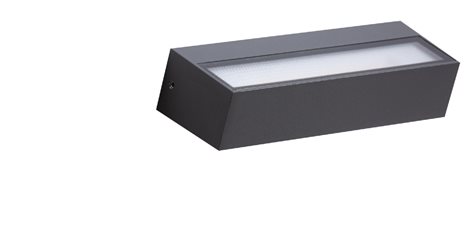 COSEL venkovní nástěnné svítidlo LED 16W 1300lm 3000K 23cm IP54, tmavě šedé 7