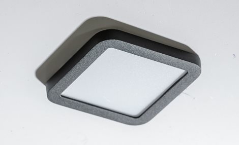 Slim vestavné koupelnové svítidlo LED 6W 500lm 4000K 9cm hranaté IP44, černé 5