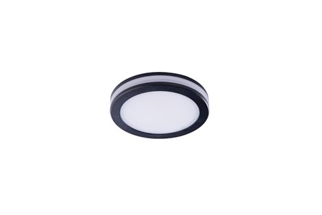 GALATA koupelnové zápustné svítidlo LED 9W 700lm 3000K 8cm kulaté IP44, černé 2