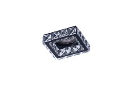 ESTER podhledové svítidlo 1x GU10 50W bez zdroje 10,3cm hranaté IP20, černá/křišťál