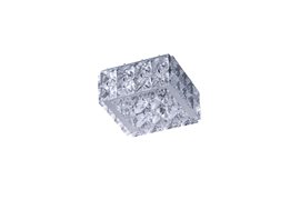 ESTER 2 podhledové svítidlo 1x GU10 50W bez zdroje 10,3cm hranaté IP20, chrom/křišťál