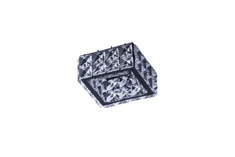 ESTER 2 podhledové svítidlo 1x GU10 50W bez zdroje 10,3cm hranaté IP20, černá/křišťál