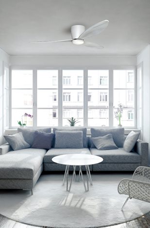 VENETI stropní svítidlo s ventilárem 18W 600lm 3000/4000/5500K CCT 106cm IP20, bílá/šedá + ovladač 6