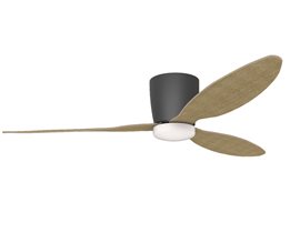 VENETI stropní svítidlo s ventilárem 18W 600lm 3000/4000/5500K CCT 106cm IP20, černé/teak + ovladač