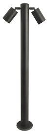 ROLF 2 venkovní sloupkové svítidlo 2x GU10 35W bez zdroje 90cm IP44, černé