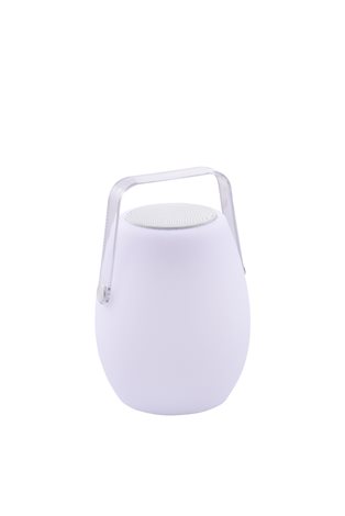 BOOMBOX venkovní přenosná lampa LED 10W + 1,8W 800lm 3000K RGB stmívatelná 32cm IP44, bílá 6