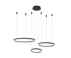 HALO závěsné svítidlo LED 120W 6240lm 3000-6000K IP20, černé + ovladač