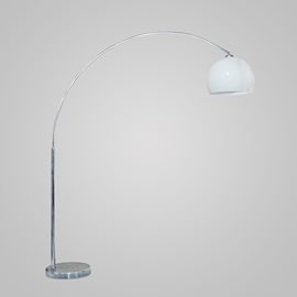 GIO stojací lampa 1x E27 60W bez zdroje IP20, bílá/chrom