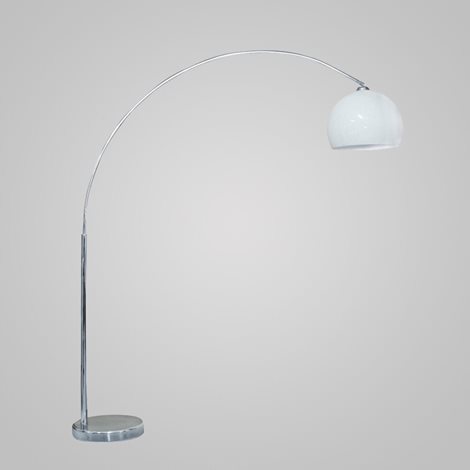 GIO stojací lampa 1x E27 60W bez zdroje IP20, bílá/chrom 1