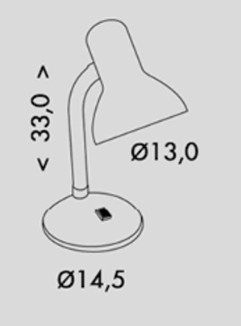 L077-BI Svítidlo stolní E27 max.60W IP20 bílá 3