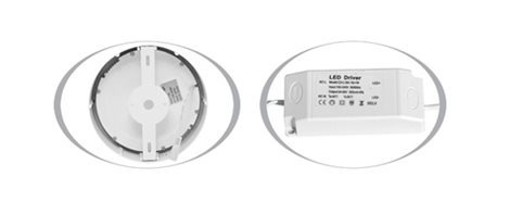 LED-CSL-25W/41/CHR SMD kruh přisazený 30cm,25W,4100K,IP20,2260Lm 4