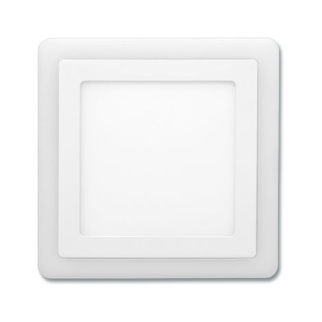 LED-DUO-S12W Dvojbarev. SMD 19,5x19,5cm,12W+4W,4000K+2700K,IP20,800lm 1