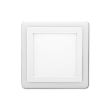LED-DUO-S6W Dvojbarev. SMD 14,5x14,5cm,6W+3W,4000K+2700K,IP20,240lm 1
