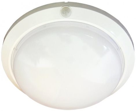 W121-BI Svítidlo stropní kruh 30cm max 60W E27 IP44 s čidlem 120st bílé 2