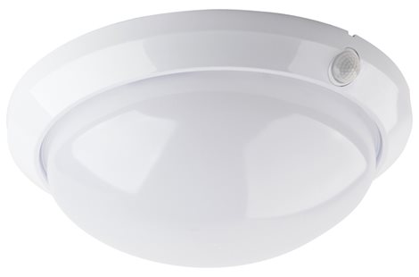 W121-BI Svítidlo stropní kruh 30cm max 60W E27 IP44 s čidlem 120st bílé 1