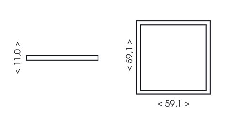 LED-FRAME-40/BI LED rám 60x60cm 408W 3600lm 4000K IP20 6