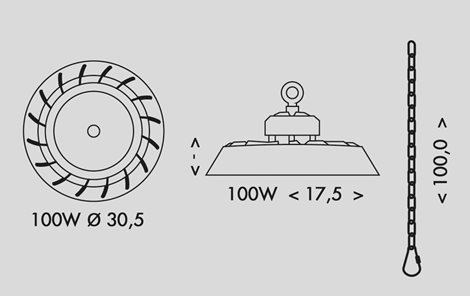 HB06-100W SMD refl.,100W,16000lm,5000K,IP65,černý 4