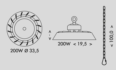 HB06-200W SMD refl.,200W,32000lm,5000K,IP65,černý 4